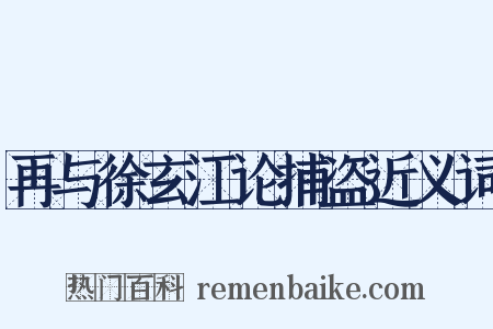 再与徐玄江论捕盗近义词是什么意思的图片